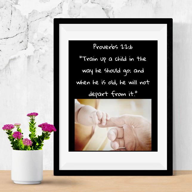 Treinar Uma Bíblia De Criança Versa Poster (Train Up A Child Bible Verse Poster)
