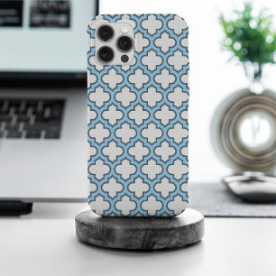 Trellis Branco e Azul Bebê, Treliça, Quatrefoil