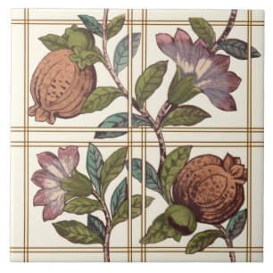 Trellis com Fruta e flores Repro Azulejo Vitoriano