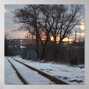 Trem com Poster de neve