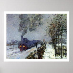Trem de Monet no poster da neve
