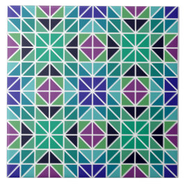 Trendage Vintage Triangle Mosaic Azulejo