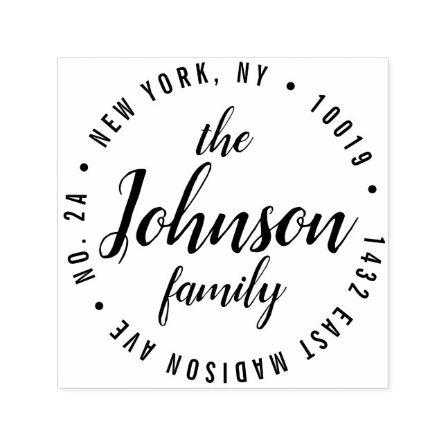 Trendência do Carimbo de Autoimpressão do Endereço (Design)