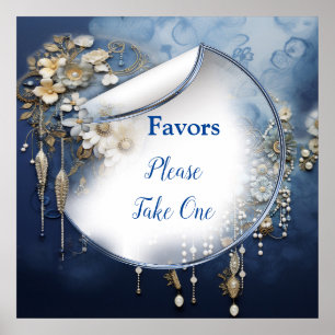 Trendy 3-D Blue Denim Impressão com Costume Jewelr