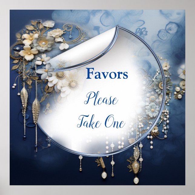 Trendy 3-D Blue Denim Impressão com Costume Jewelr (Frente)