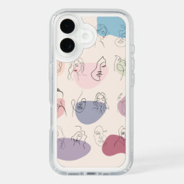 Trendy Abstrato Woman Line Art capas de iphone