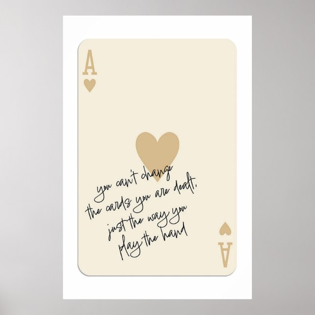Trendy Ace of Hearts Poster (Frente)