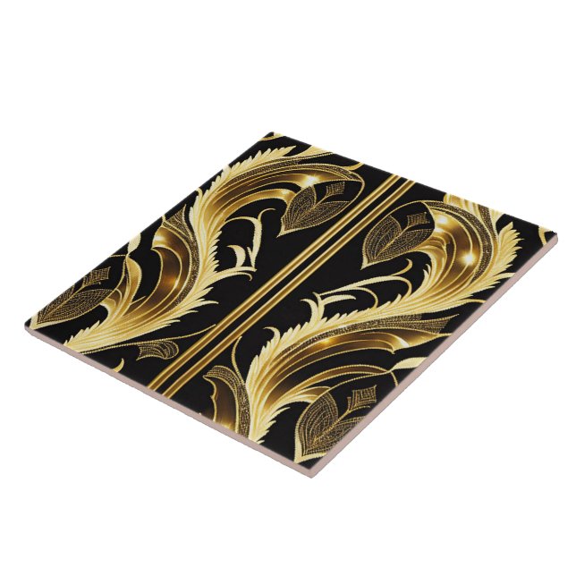 Trendy Art Deco Black Dourado Collection (Lateral)