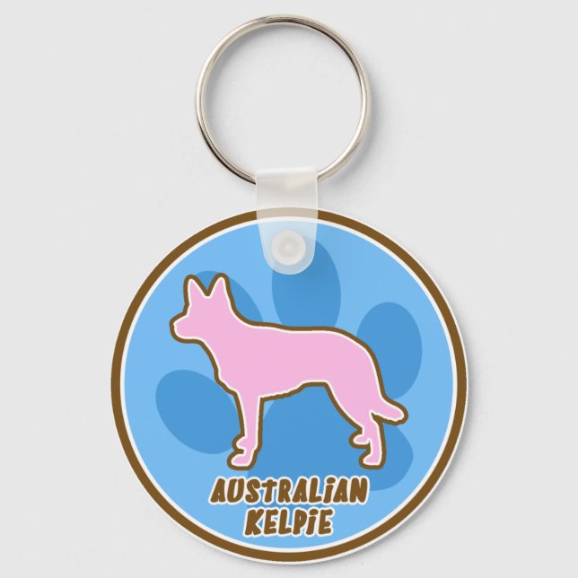 Trendy Australian Kelpie Chaveiro (Frente)