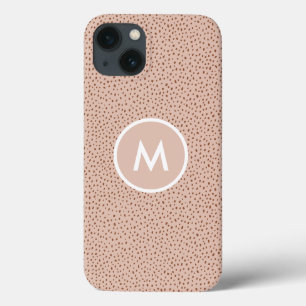 Trendy Beige Monograma com Terracotta Boho Brown