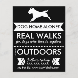 Trendy Black Dog Silhouket Cachorro Walker Flyer