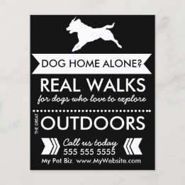 Trendy Black Dog Silhouket Cachorro Walker Flyer