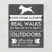Trendy Black Dog Silhouket Cachorro Walker Flyer