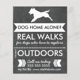 Trendy Black Dog Silhouket Cachorro Walker Flyer