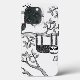 Trendy BLack White Modern Sloth Forte Case