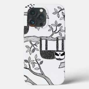 Trendy BLack White Modern Sloth Forte Case