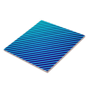 Trendy Blue Color Faux Stripe Cerâmica Azulejo