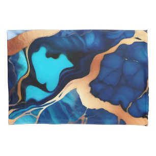 Trendy Blue Dourado mármore azul amarelo