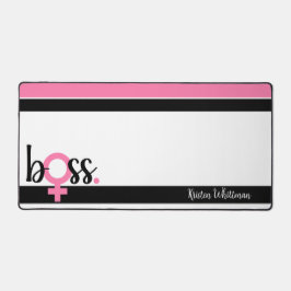 Trendy Boss Lady Modern Typografia Rosa Preto