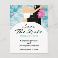 Trendy Bride & Groom Salve O Convite De Data