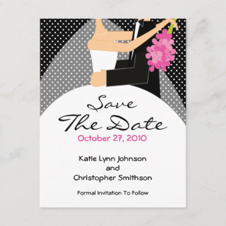 Trendy Bride & Groom Salve O Convite De Data