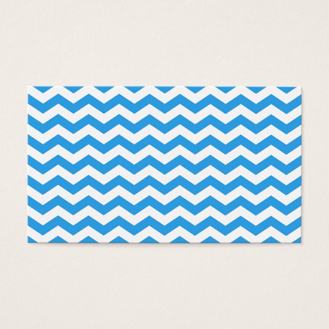 Trendy, bright blue chevron zigzag stripes. (Frente)