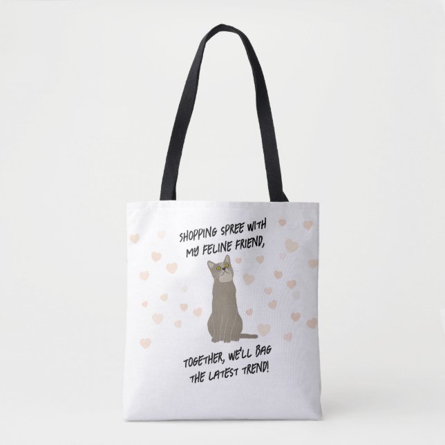 Trendy Cat Tote Bag (Frente)