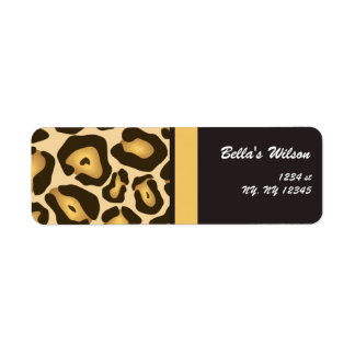 Trendy cheetah - Etiqueta de endereço de retorno