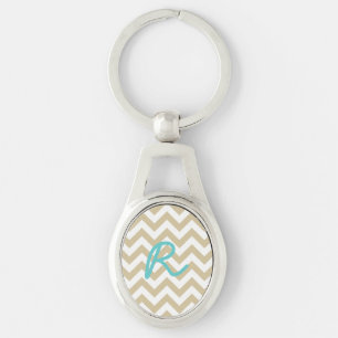 Trendy Chevron Metal Chaveiro