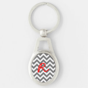 Trendy Chevron Metal Chaveiro