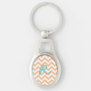 Trendy Chevron Metal Chaveiro