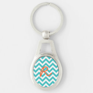 Trendy Chevron Metal Chaveiro