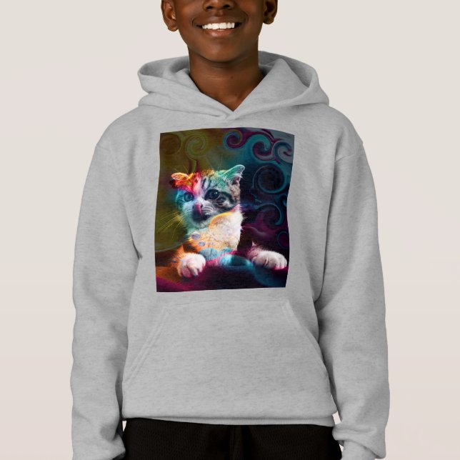 TRENDY COLORFUL CAT ART (Frente)