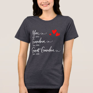 Trendy Custom Year Mom Grandma Great GrandmT-Shirt