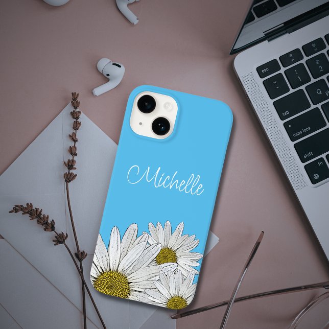 Trendy Daisies Floral Country Blue (Criador carregado)