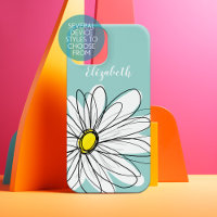Trendy Daisy Floral Illustração - Amarelo lacrimog