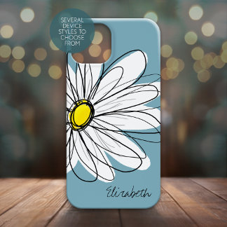 Trendy Daisy Floral Illustração Personalizada