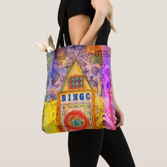 Trendy e Na moda Lucky Bingo Tote Bag (Close Up)