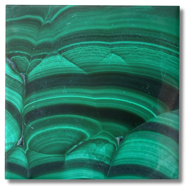 Trendy Elegant Green Malachite Crystal Stone (Trendy Elegant Green Malachite Crystal Stone Ceramic Tile)