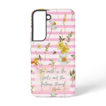 Trendy Faith Blush Stripe Daffodils Bee Nature