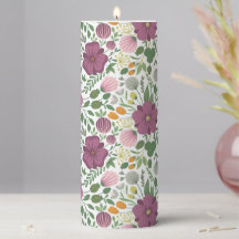 Trendy Floral Padrão Amarelo Cor-de-rosa Púrpura V