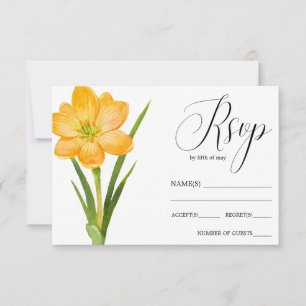 Trendy Flower YELLOW Casamento RSVP de Casamento R