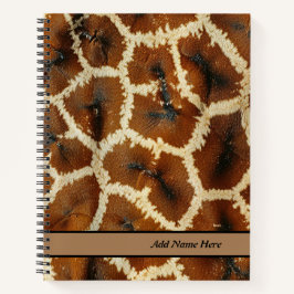 Trendy Giraffe Skin Brown Nome Personalizável