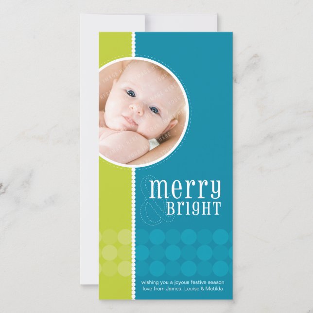 TRENDY HOLIDAY CARTÕES DE FOTOS: bom grado 5 (Frente)