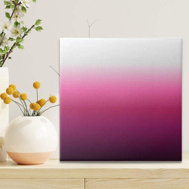 trendy magenta maroon marsala burgundy ombre (trendy magenta maroon marsala burgundy ombre ceramic tile)