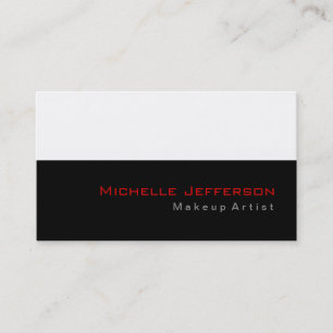Trendy Makeup Artist Black White Cartão de visita