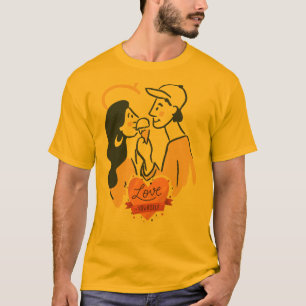 Trendy Men's Love Statement T-Shirts - Na moda Top