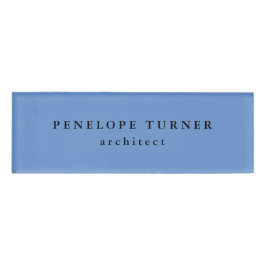 Trendy Minimalist Cornflower Blue Professional