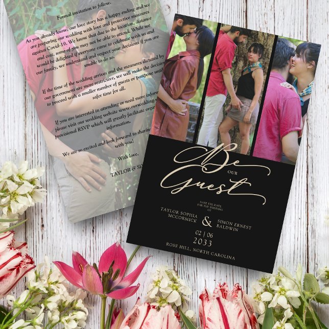 Trendy Modern 4 Fotos de Colagem de Casamento (Criador carregado)