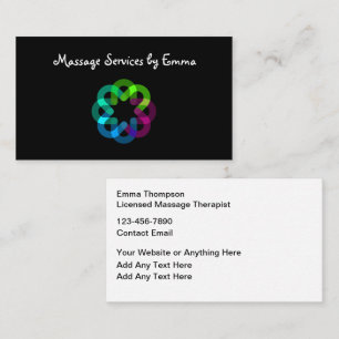Trendy Modern Massage Cartões de visitas Terapista